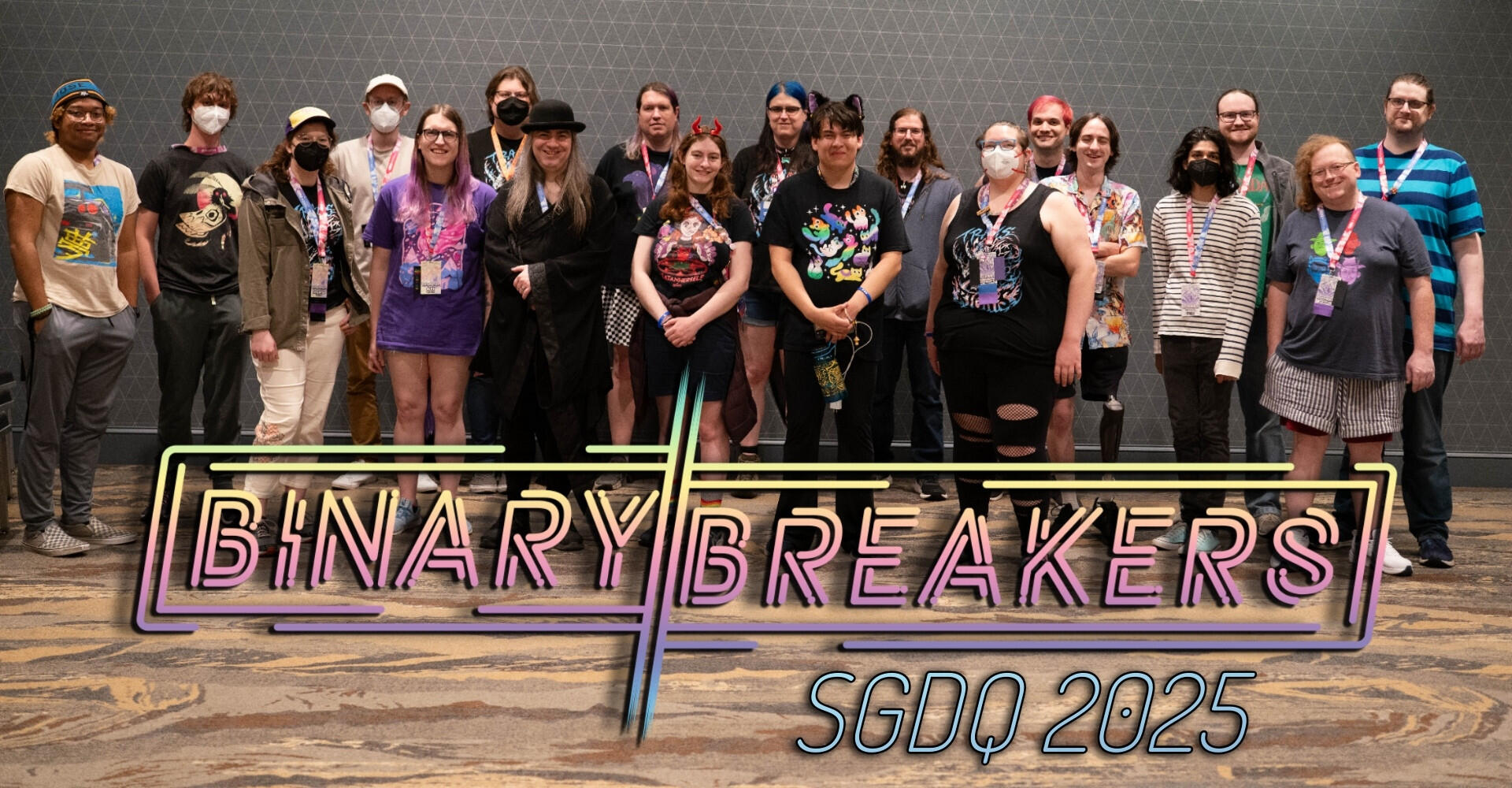BREAKERS MENTIONED Binary Breakers members, photographed at the SGDQ meetup.