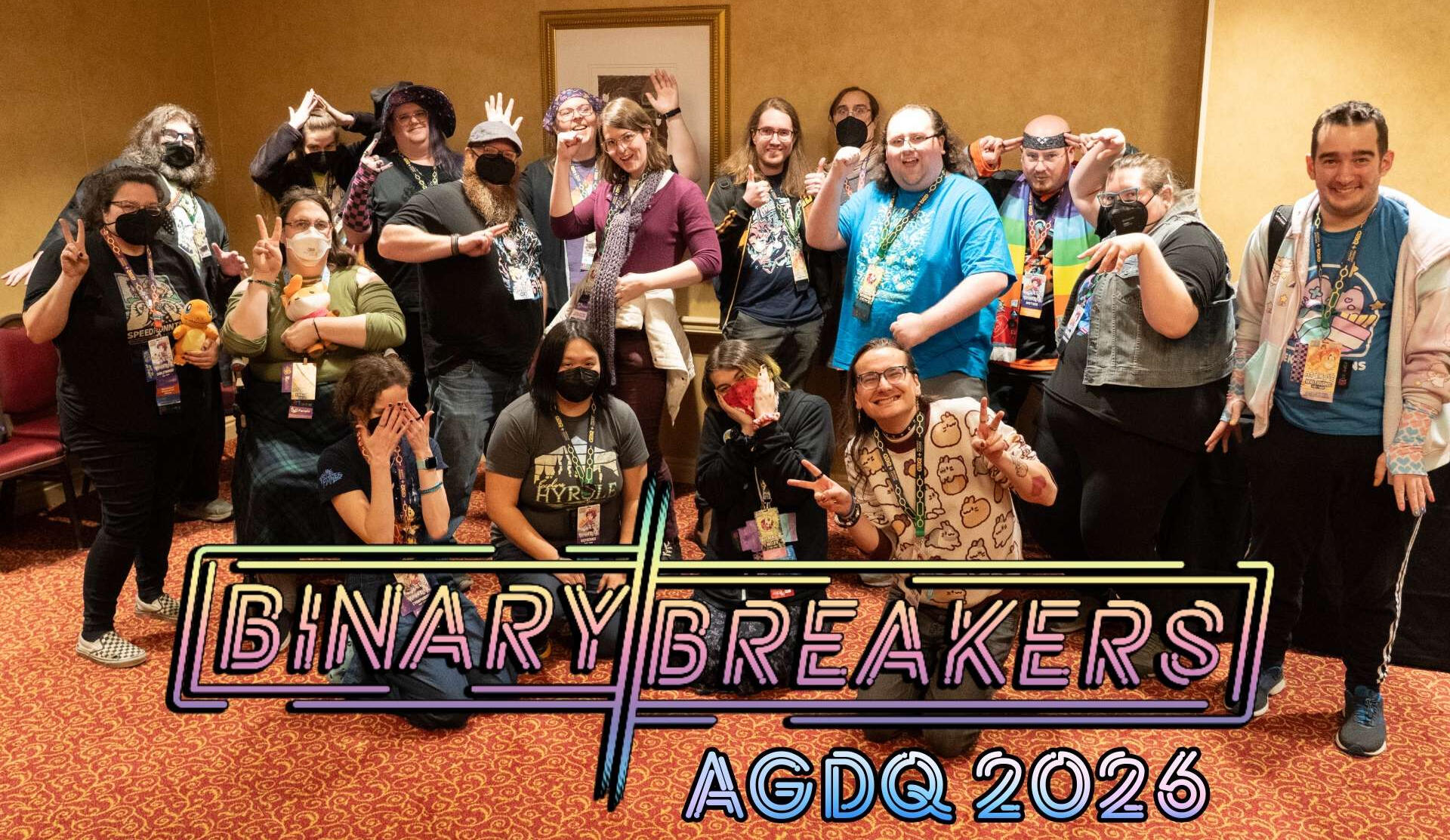 BREAKERS MENTIONED Binary Breakers members, photographed at the SGDQ meetup.