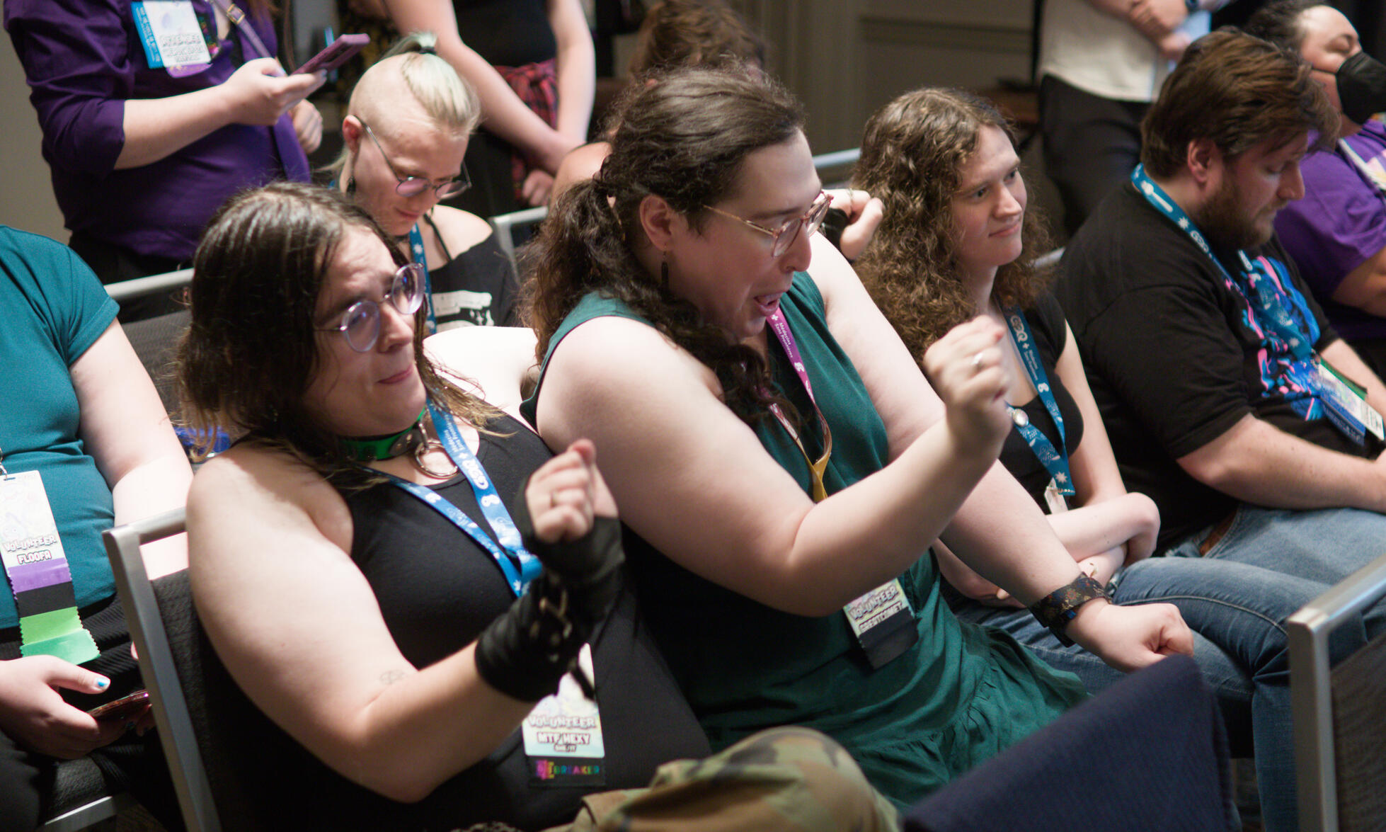 Binary Breakers members, photographed at the SGDQ meetup.